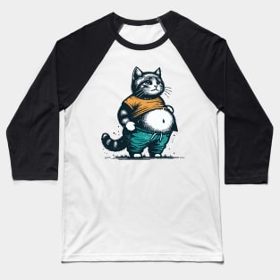 Chubby Cat Baseball T-Shirt